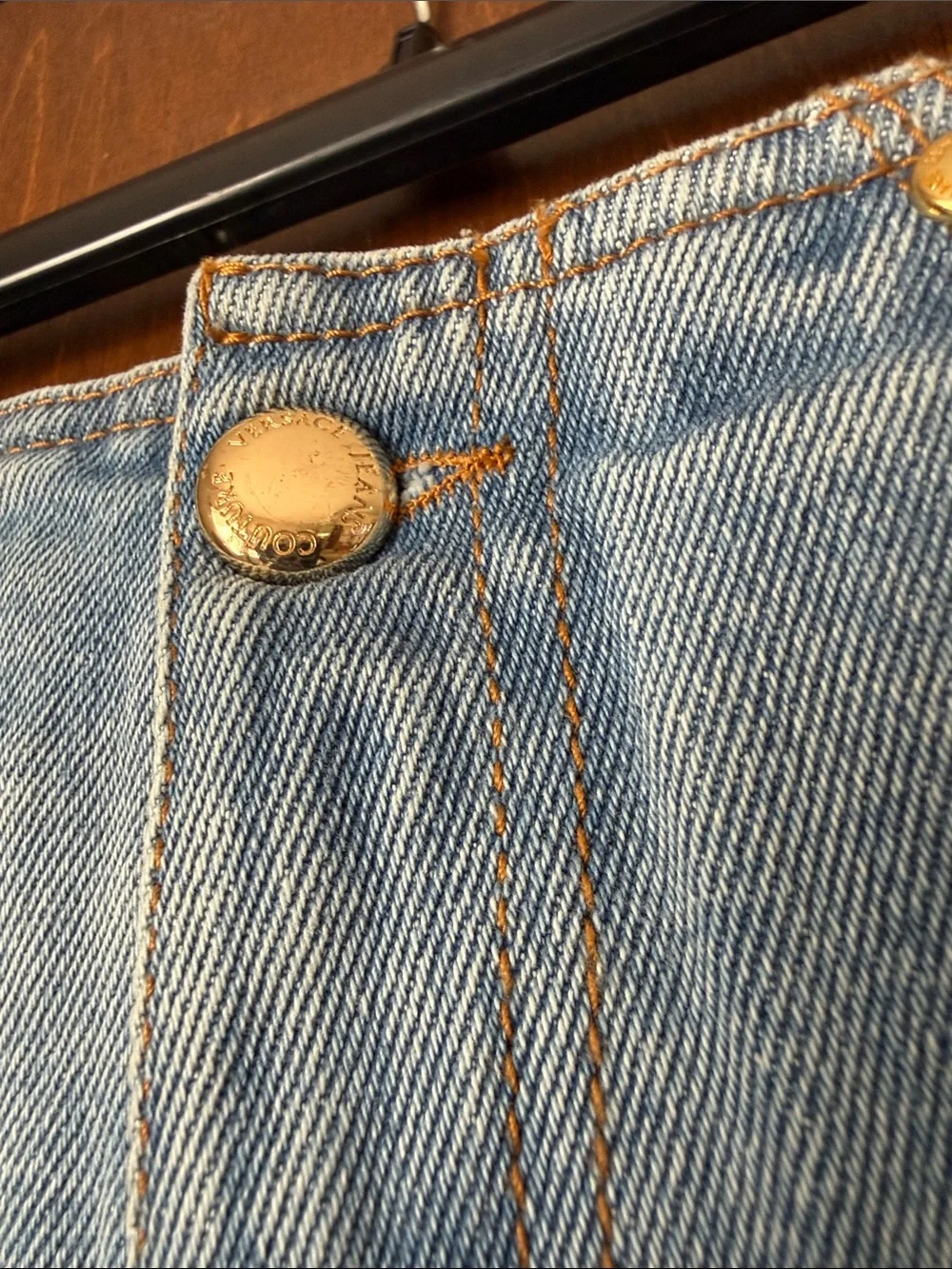 Versace Jeans Couture Sz US 24. Ret $300 NWT. Flare, Raw Hem Lightly Distressed - Picture 4 of 16